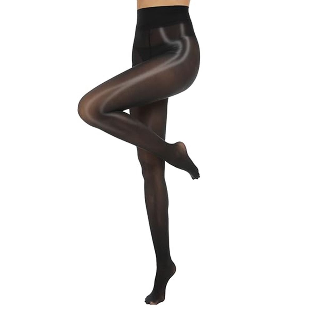 Масло Блестящие Колготки 360° Бесшовная Ластовица Формирующие Шелковые Чулки Высокой Плотности Мокрый Эффект Эластичные Блестящие Масляные Колготки Женские