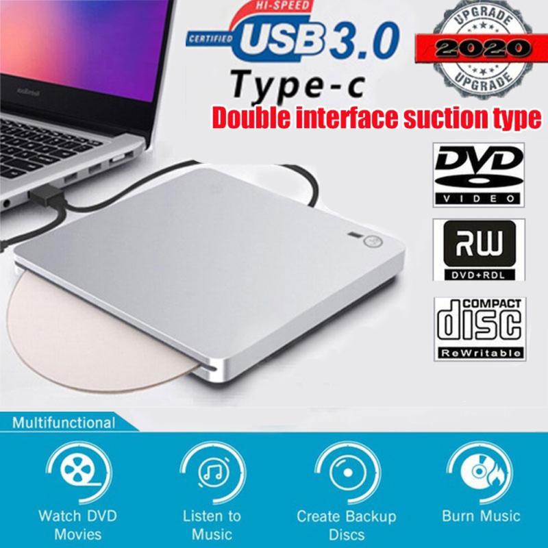 Usb3.0 Type-c Внешний DVD-привод со щелевой загрузкой, записывающее устройство для чтения и записи для настольного ноутбука