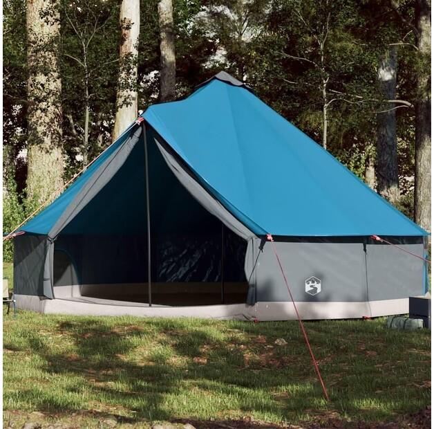 Палатка семейная VidaXL Tipi 8-местная синяя водонепроницаемая