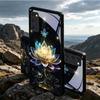 Tellar Люминесцентный Лотос Черный Стеклянный Чехол Для Телефона Для Samsung Galaxy S20 S21 S22 S23 Plus S24 FE S25 Ultra S26 Edge S25 S20 Чехол
