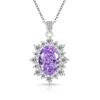 2026 Colored Treasure Ice Flower Cut Oversized Pigeon Egg Necklace Burst High Carbon Diamond Sunflower Pendant
