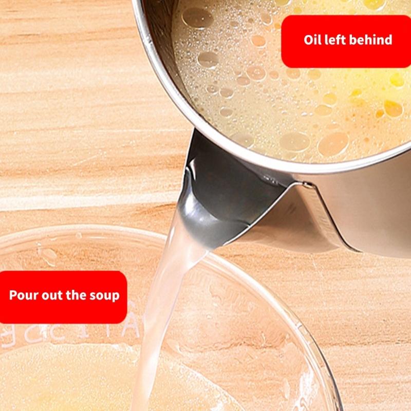 Многоцелевой стальной кухонный фильтр для масла и супа, дуршлаг-чаша с надежной ручкой и функцией легкого обслуживания