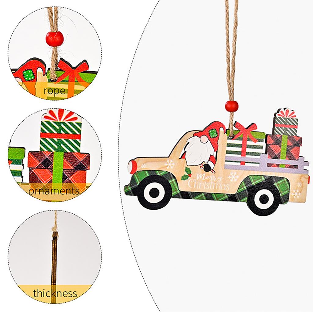 Рождественская деревянная машина, подвесная машина, Рождественская елка, подвесное рождественское украшение