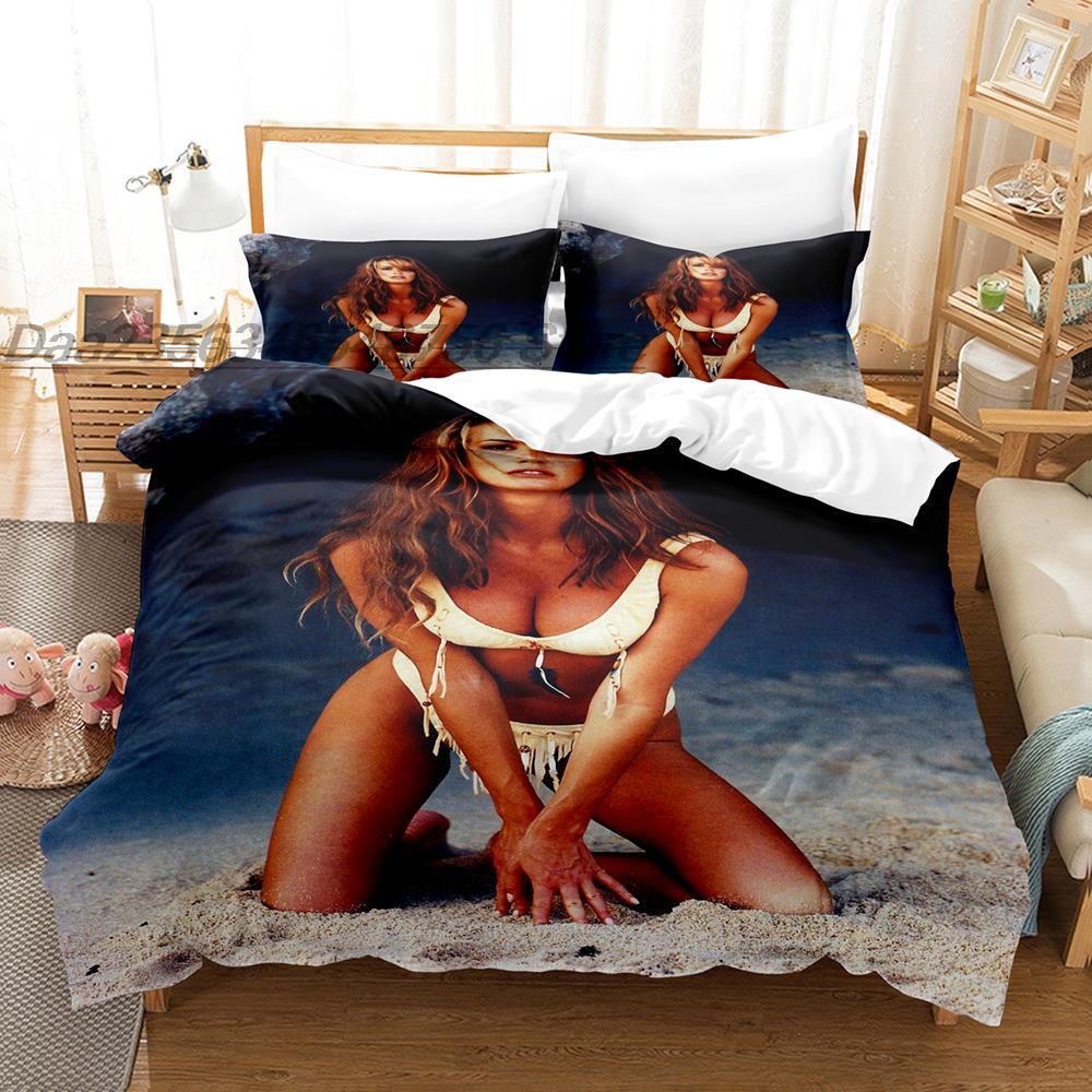 Коллекция постельного белья Bikini Gilr Односпальная, Полуторная, Двуспальная, Евро, King Size Коллекции одеял для спальни взрослых Каваий, Сексуальная, Большая грудь Camas