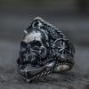 Готическое мужское кольцо с пиратским черепом, уникальное пиратское осьминог, якорь, адсорбционное кольцо с компасом, мужское кольцо из нержавеющей стали, байкерское кольцо с черепом в стиле панк