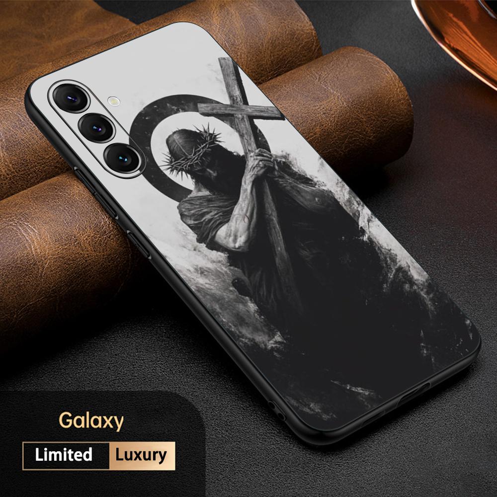 Belief fashion Jesus cool design Phone Case For Samsung Galaxy S25 S24 S23 S22 S21 S20 Plus Ultra Note20 Soft Black