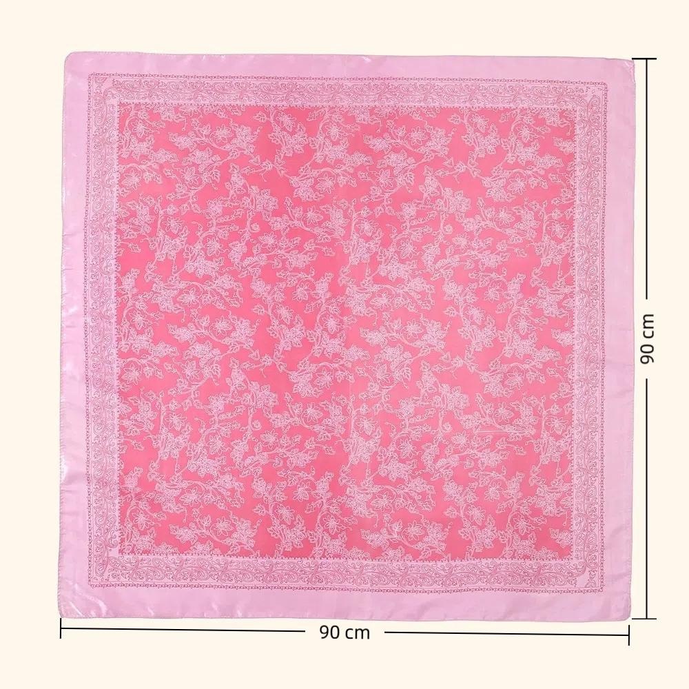 Printed Square Scarf Line Foulard Headband Silk Scarf New Hair Wrap Women