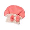 Microfiber Hair Drying Cap Soft Absorbent Bath Hat with Decorative Bow for Women and Girls Shower Use