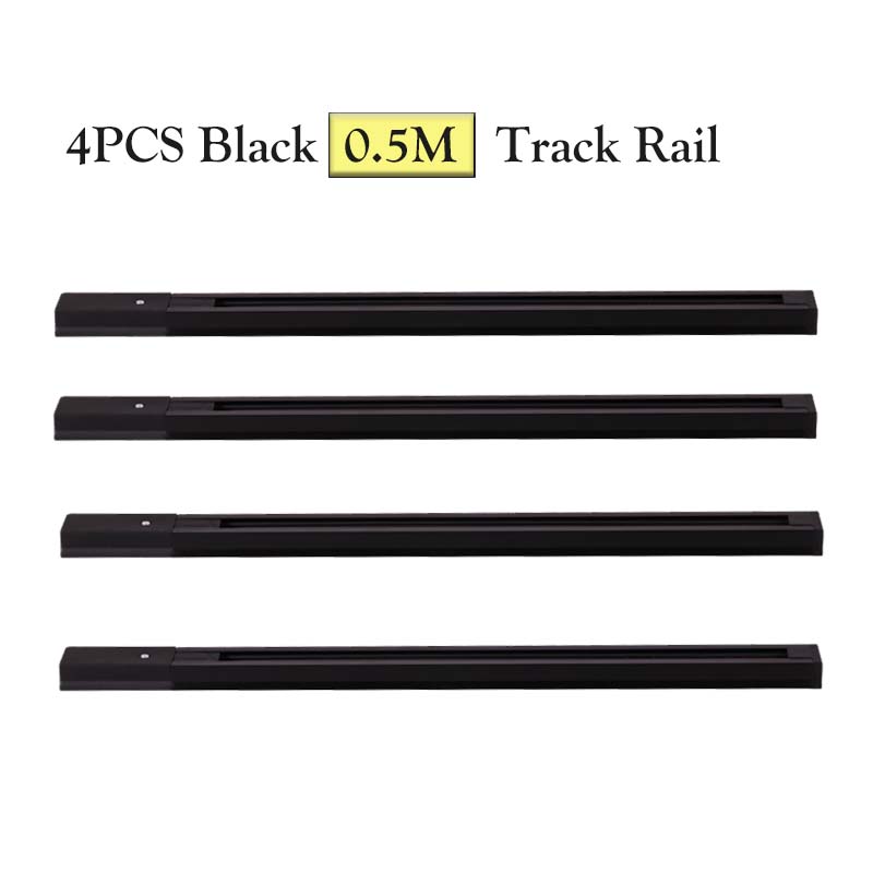 Светодиодный трековый светильник, 2 провода, фитинг для трекового рельса, алюминий, 0,5 м, 1 м, рельсы, соединитель I, T для магазина, дома, установка трека