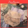Ice Seamless Silk High Waist Lace Panties With Tummy Control Cotton Crotch For Women Teens