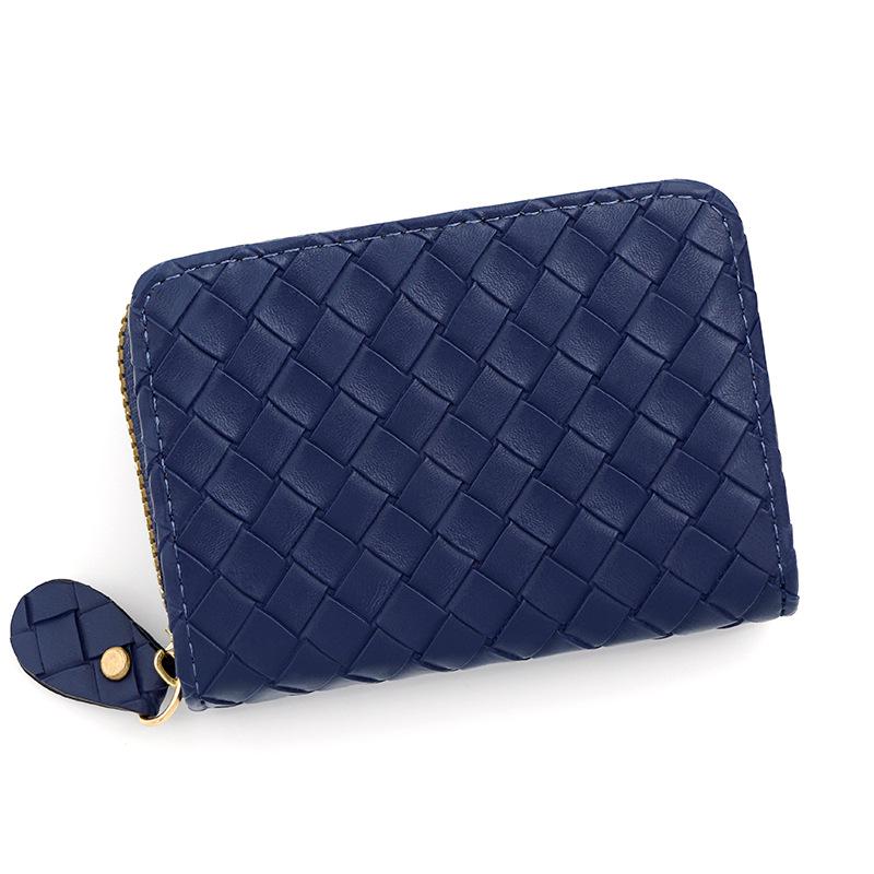 Шикарный держатель для карт-аккордеон: Тканый кошелек для монет на молнии с отделениями для нескольких карт для мужчин и женщин