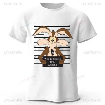 Мультяшные топы и футболки Wile E Coyote Доверься мне, я инженер Принтованная модная хлопковая футболка Y2k Классическая забавная мужская футболка Летние футболки