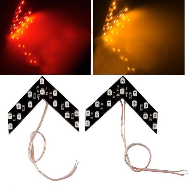 Световая панель-стрелка для зеркала заднего вида автомобиля, индикатор, сигнал поворота, четыре цвета