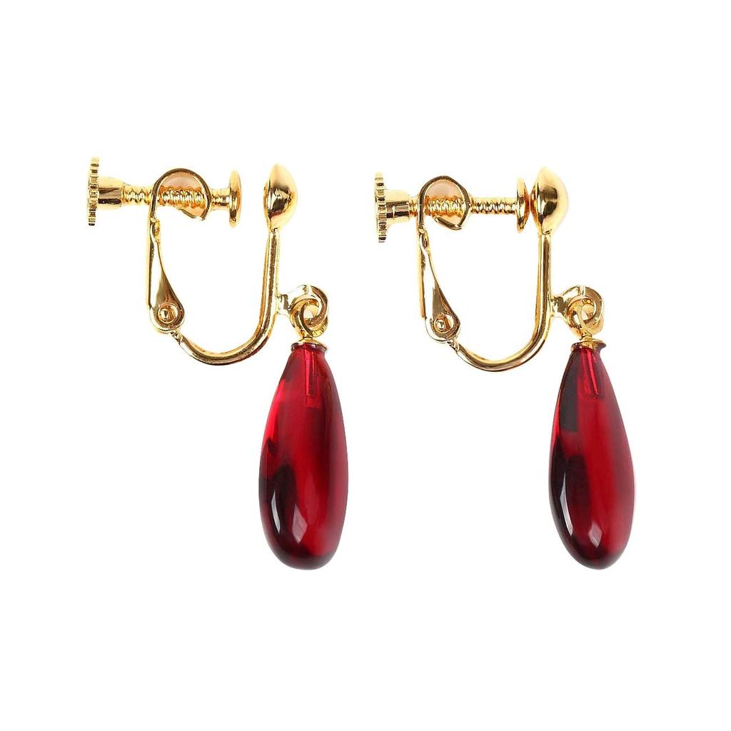 Наусика Серьги-кольца Свободные Серьги из янтаря Весенний тип Рубиново-красный Янтарно-красный Каплевидные Хирургическая нержавеющая сталь Аллергия на металл Силиконовое покрытие Нет