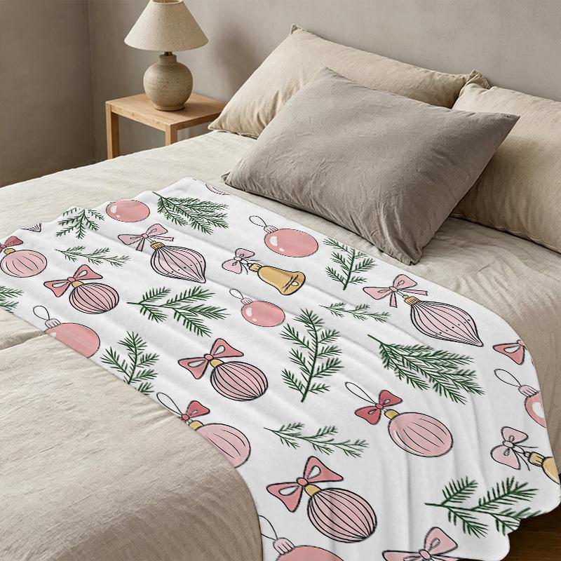 Plush Flannel Fleece Christmas Throw Blanket – Soft, Warm, Machine-Washable Cozy Blanket for Home, Office Napping & Holiday Use