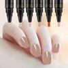 6 шт. Ручка для ногтей 3в1 гель Ручки для лака для ногтей Быстросохнущие Долговечные Кисть для граффити для маникюрного салона, педикюра, для начинающих