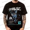 Cotton T-shirt Gorillaz Rock Band Streetwear Punk Crewneck Harajuku Men's Clothing Virtual Role Gorillaz Unisex Fashion Tees