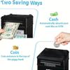 Children's ATM Safe Small Mini Piggy Bank Safe Coin Deposit Bank Fingerprint Anti-theft Password Toy Oy for Boys Without Battery