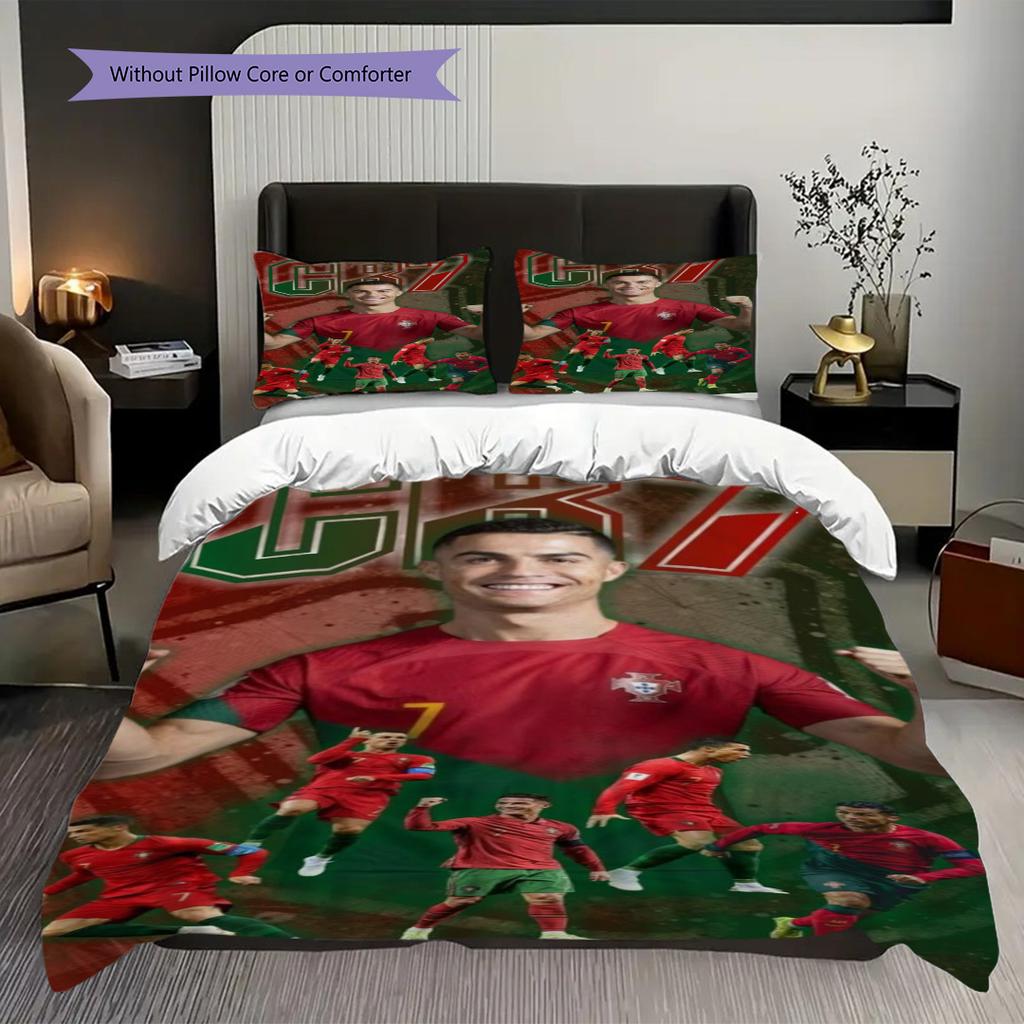 Ronaldo's Legacy Bedding (1 * duvet cover + 2 * pillowcase, without core) Duvet cover and pillowcase Christmas birthday gift Bedding set