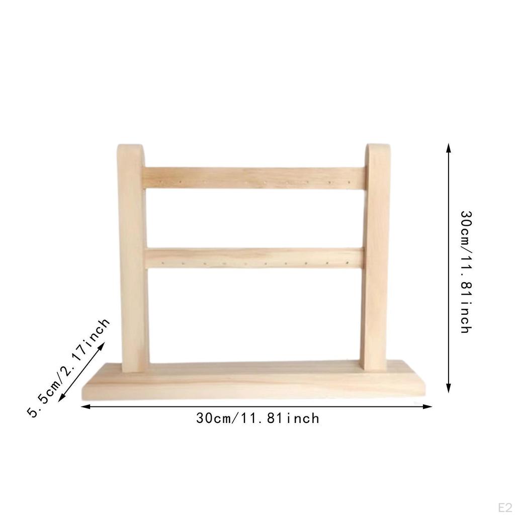 Подставка для сережек, стойка для хранения ювелирных изделий, прочный деревянный органайзер, держатель для сережек