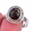Натуральный Черный Медный Турмалин Камень 925 Стерлинговое Серебро Кольцо S.9 J3D91