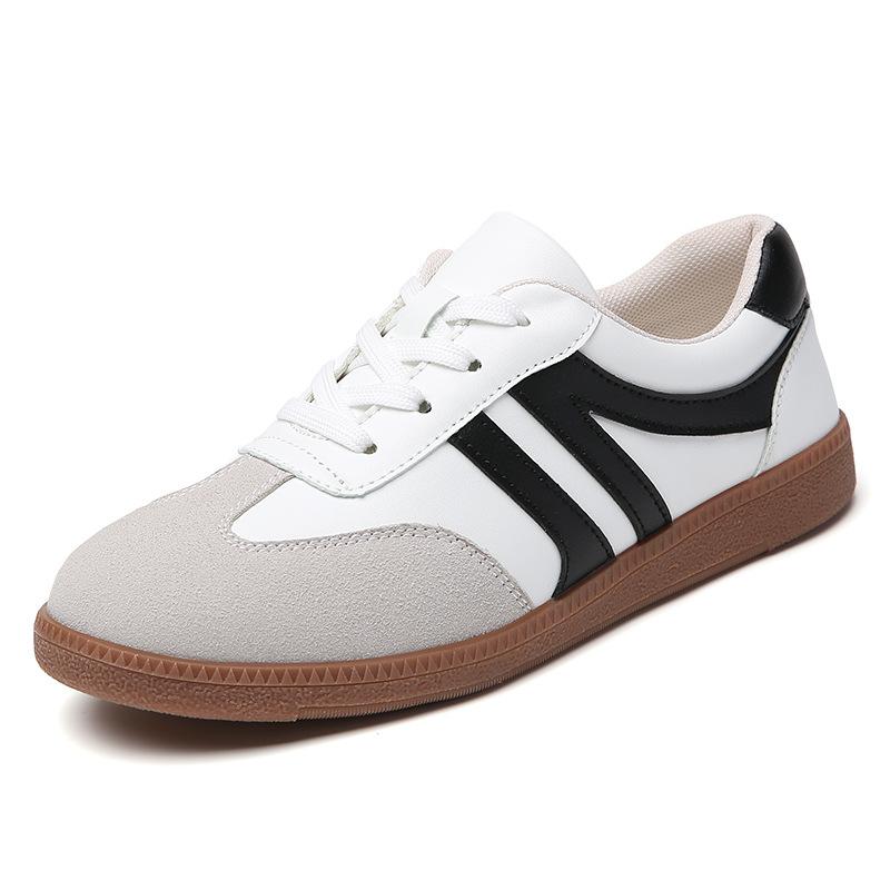 Korean German Training Shoes for Women's Spring New Flat-soled Retro Color-blocking Casual Sports Versatile Board Shoes