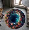 Vortex Print Round Rug Bedroom Carpet Living Room Nonslip Floor Mat Sofa Table Rugs for Home Woman Room Rug