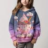 Girls Casual Spring Autumn 3D Ice Cream Print Hoodie Sweatshirt Comfortable Streetwear for Kids