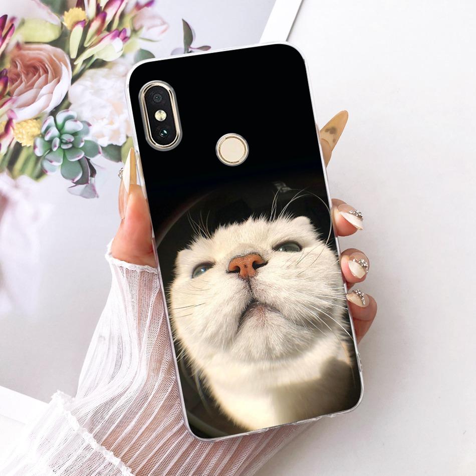 For Xiaomi Redmi Note 6 Pro Cute Flower Butterfly Cat Painted Case For Redmi Note6 Soft Silicone TPU Phone Cases