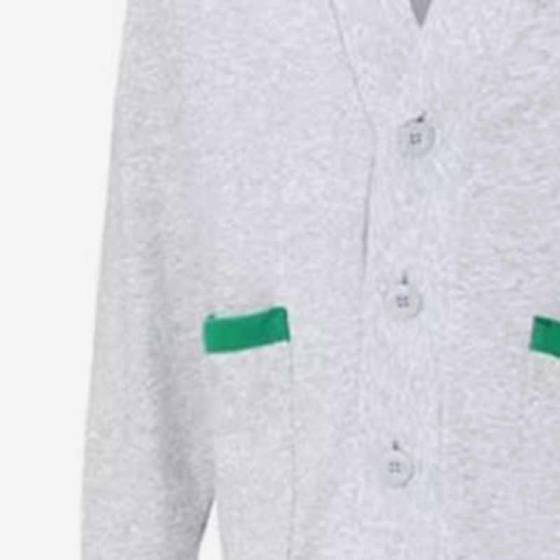Puma Логотип с принтом, карманом на пуговицах, свободный вязаный свитер унисекс, серый 537517-04