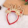 Wear-resistant Sequin 2025 New Year Headbands Non-slip Happy New Year Headdress  Party Favors