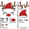 Non-woven Christmas Door Stickers Removable Creativity Wall Sticker Party Decor Festival Supply Window Static Stickers Christmas