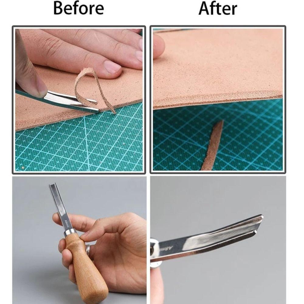 Режущий инструмент Лопата для снятия шкур Инструмент для обработки кожи Истончение Резка кожи Бритье Инструмент для снятия фасок
