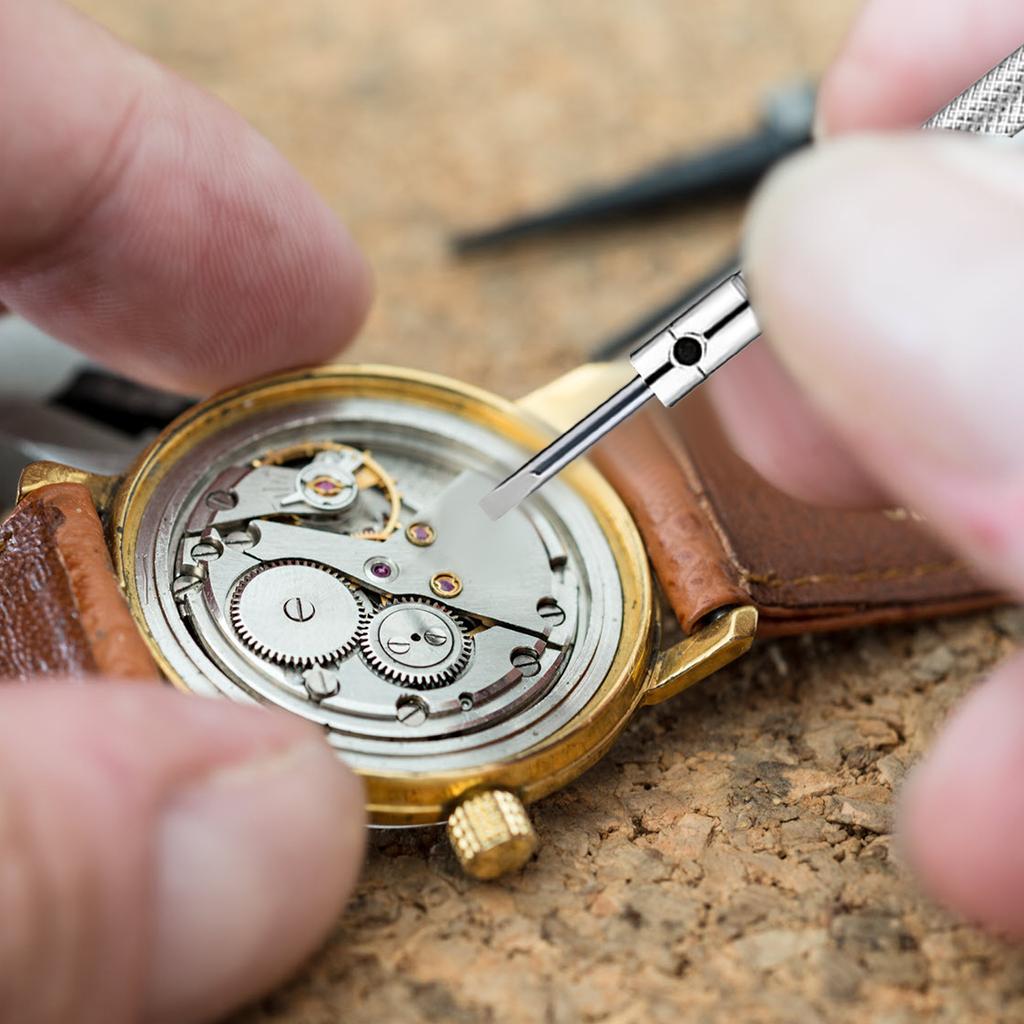 Precision Screwdriver Set 0.6-2.0mm High Hardness Steel Cross Screwdriver Kit Metric Flat Head Screwdriver for Watch Repair