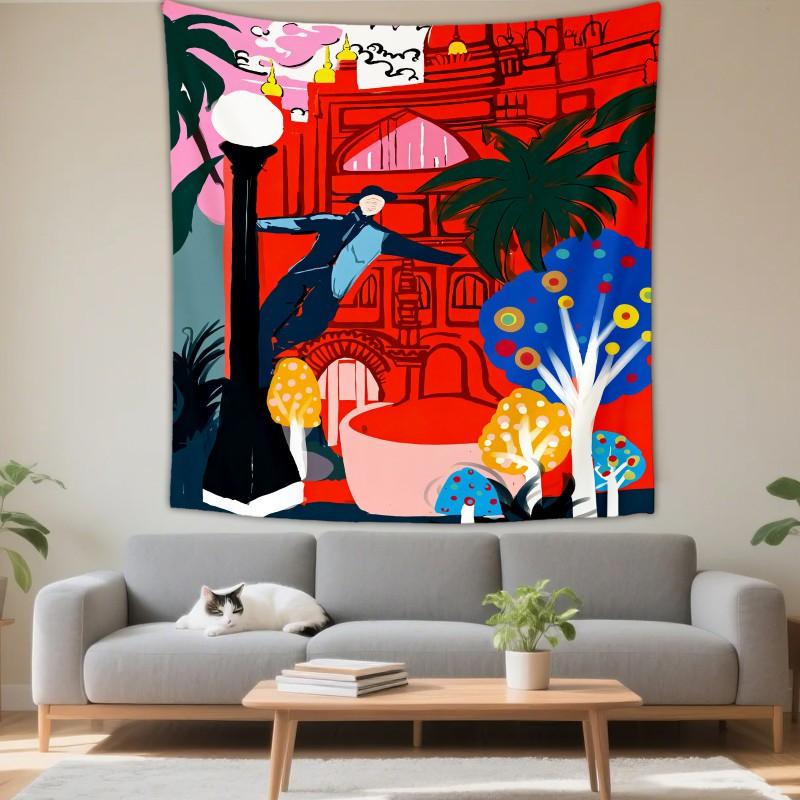 Boho Style Mandala Elephant Tapestry Wall Hanging Living Room Bedroom Decor