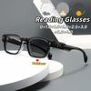 2025 Classic Square Photochromic Reading Glasses Sturdy Comfortable Trend Popular Blue Light Blocking Eyeglasses 0 To +4.0