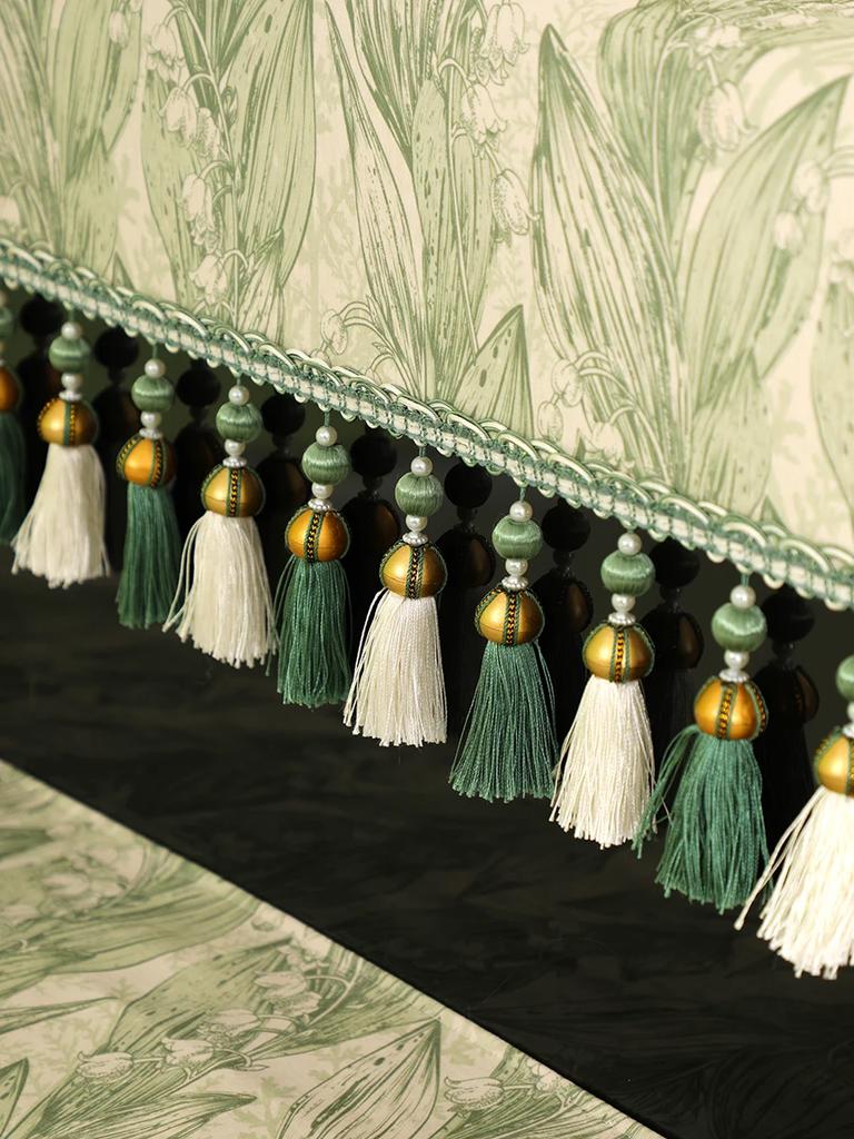 Половина крышки пианино с бахромой из бисера, современный минималистичный растительный узор, пылезащитные чехлы, высококачественный тканевый защитный чехол для электронного пианино