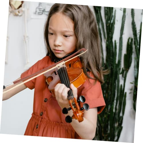 NUOBESTY 1/16 Scale Violin Bow with Wooden Round Stick and Natural Horsehair, Well-Balanced, Student Practice Replacement, 44 X 3 X 1.3 Cm, Assorted C