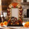 Unique Festival Gift Ideas Dia De Los Muertos Wooden Photo Frame Tabletop Decor, Day of The Dead Sugar Skull Ornaments Memorial Picture Holder