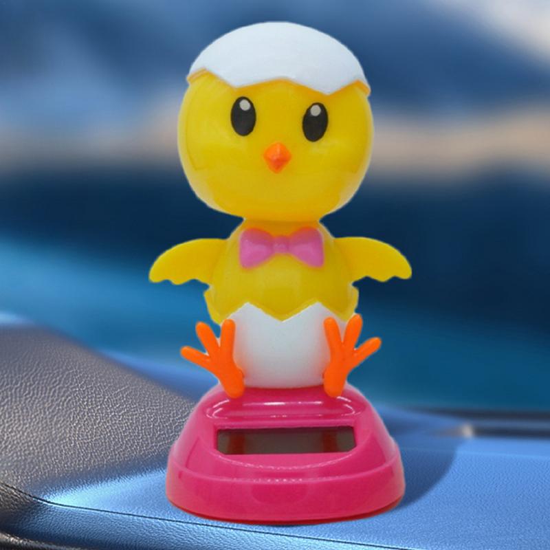 Солнечная батарея Bobblehead для автомобиля Солнечная батарея Курица Украшение Портативный трясущийся головной убор Многоцелевое украшение для стола