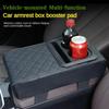 Подлокотник центральной консоли автомобиля с двумя подстаканниками, подлокотник из искусственной кожи, портативный чехол для подушки сиденья автомобиля, регулировка высоты