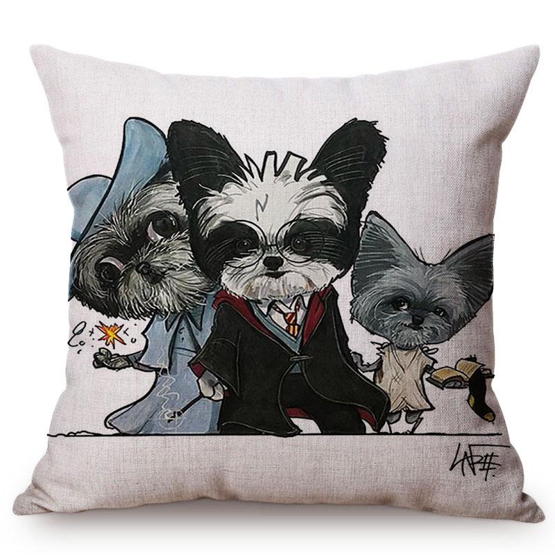Cartoon Dog Funny Dachshund Cushion Cover, Cute Animal Pillowcase, Children'S Room Sofa Decoration, Throw Pillow Case, Gift