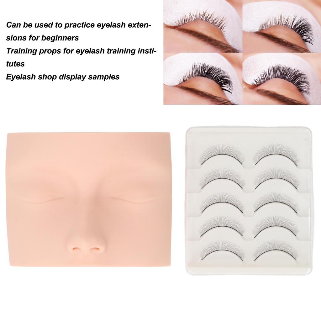 Манекен для практики наращивания ресниц Реалистичный Мягкий на ощупь Голова для тренировок по наращиванию ресниц Модель для наращивания ресниц