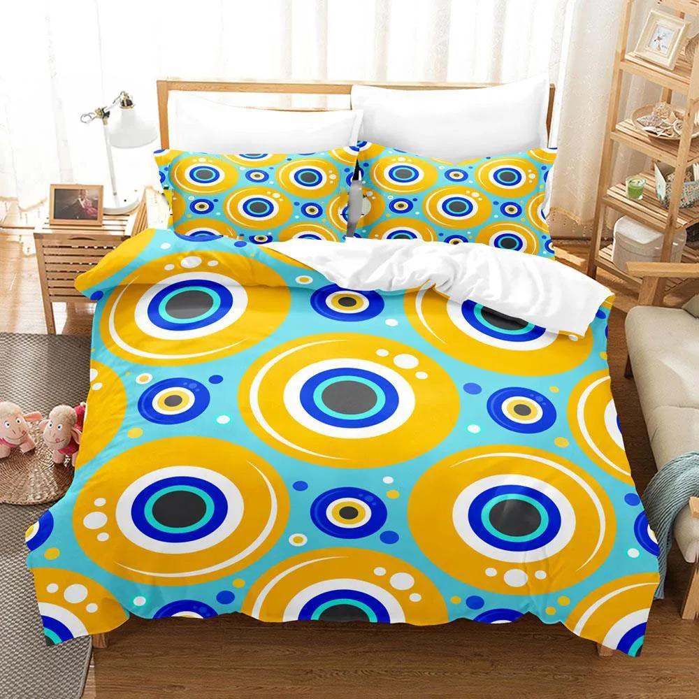 Хип-хоп Турецкий Глаз Фатимы Постельное белье Односпальный Полуторный Двуспальный Кинг-сайз Взрослые Мальчики Мужчина Спальня Пододеяльники Набор простыней
