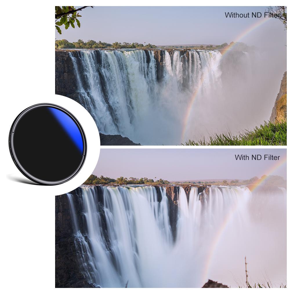 K&F CONCEPT 82mm Ultrathin Variable ND Filter ND2 To ND400 Adjustable Neutral Density Filter