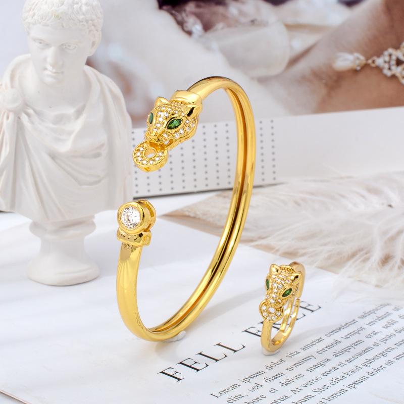 Специально разработанный для K Crystal Zircon Леопардовый Браслет Легкая Роскошь Леопардовый Принт Мода