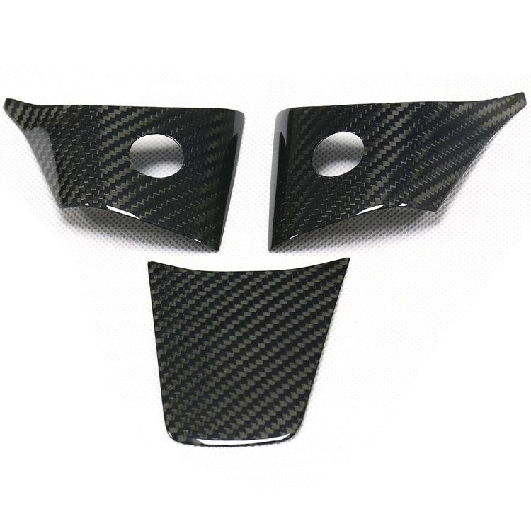 Dry Carbon Fiber Steering Wheel Sticker for Tesla Model 3/Y