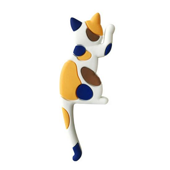 Магнитный крючок в виде мультяшного кошачьего хвоста для холодильника - Решение для хранения без следов