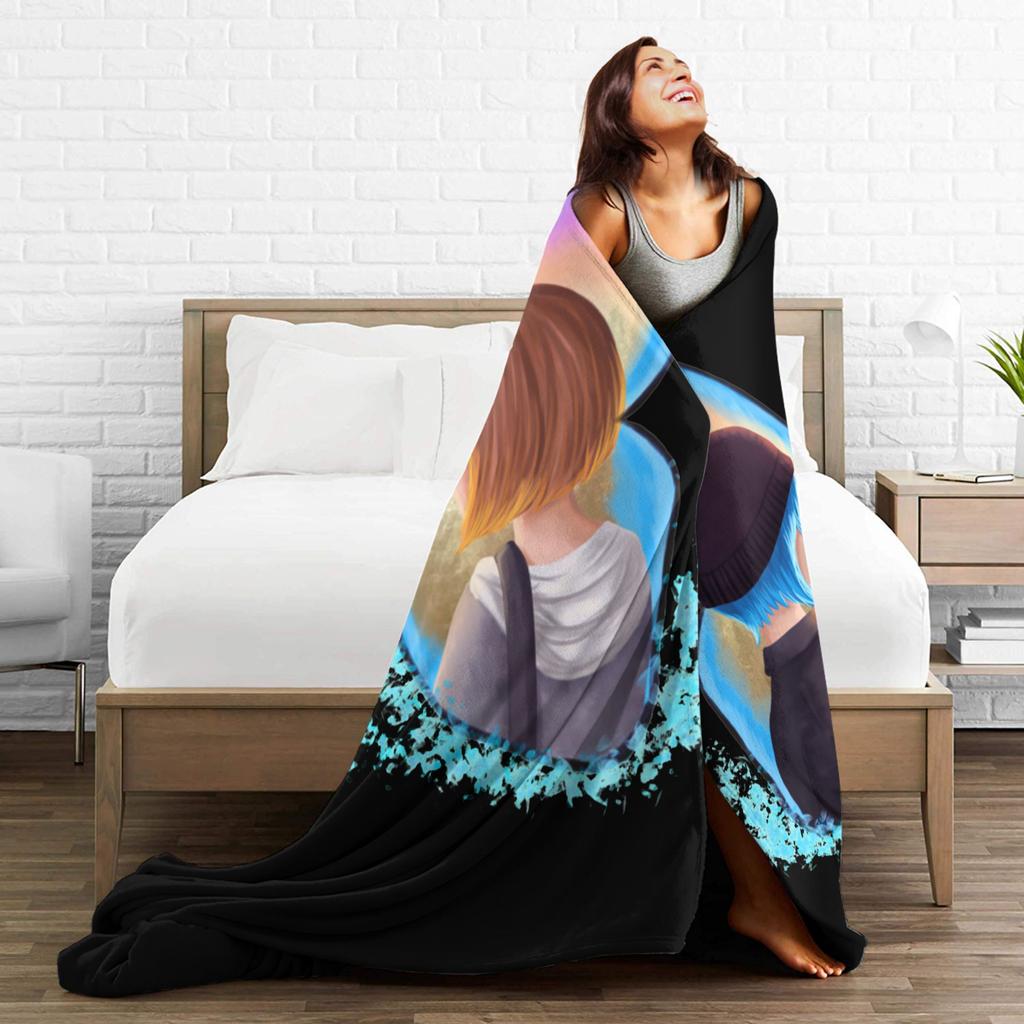 Untitled Life is Strange Knitted Blanket Fleece Warm Throw Blanket for Airplane Travel Bedspread