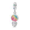 S925 Silver Sweet Balloon Rainbow Candy Pendant Beads DIY Jewelry Accessories Changing Charm Bracelet